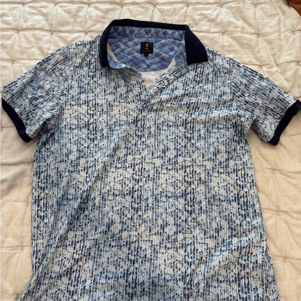 Polo by Ralph Lauren Blue Patterned Men's Polo Shirt